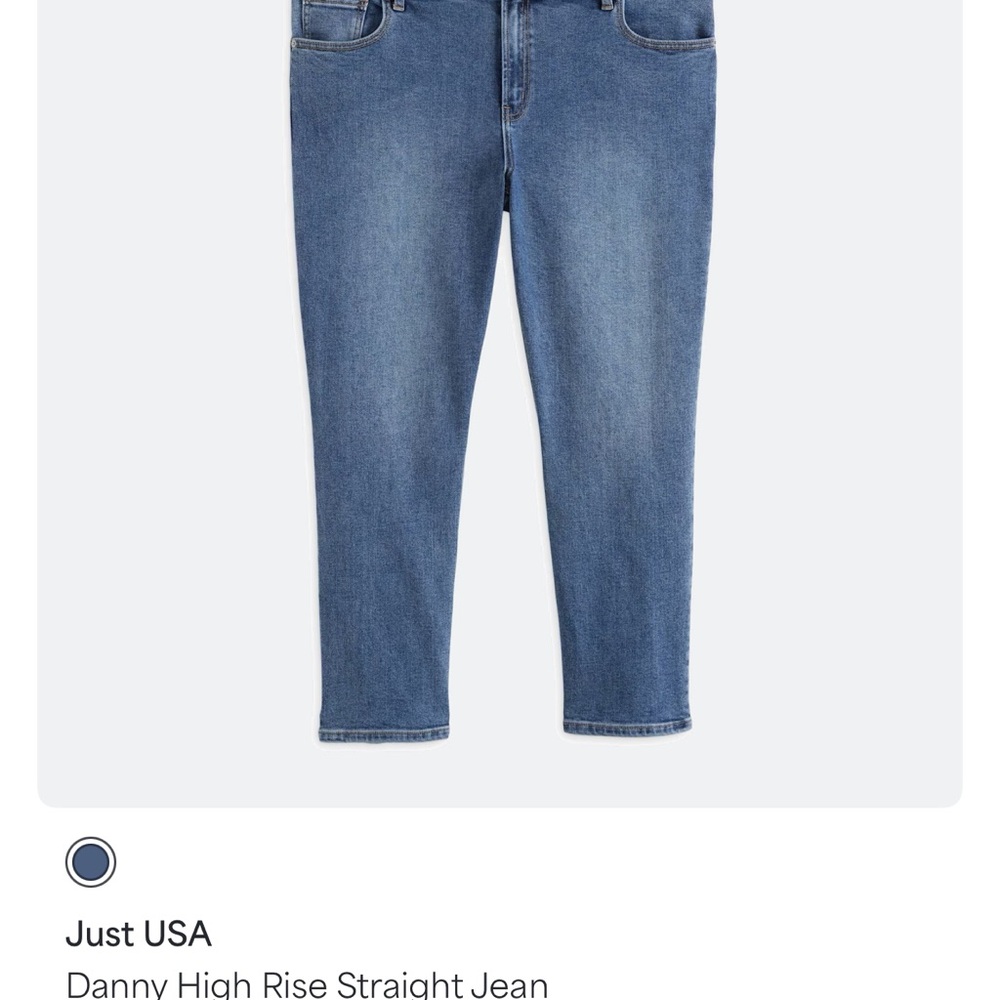 Just USA Danny High Rise Straight Jeans in Blue
